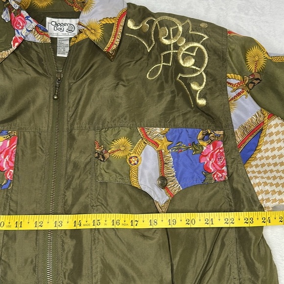 Vintage Clipper Bay Women’s Washable Silk Jacket Medium - Picture 12 of 13
